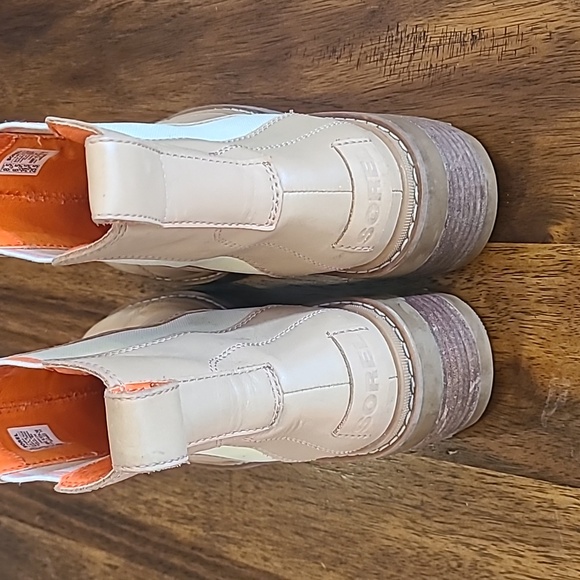 Sorel Joan Now Chelsea Tan Leather Ankle Boots 8.5 - Picture 5 of 9